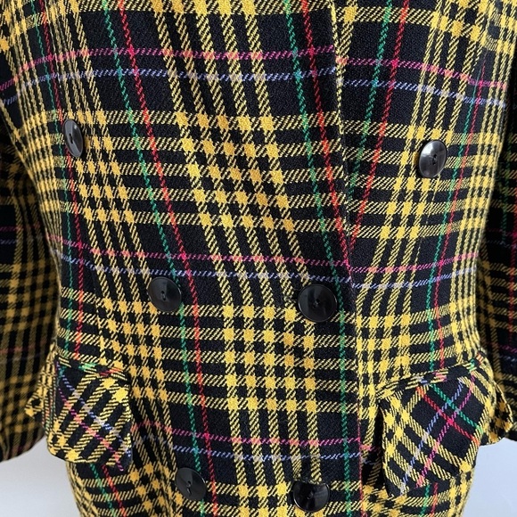 Vintage Oversized wool Blazer Jacket 12 made in USA academia 90s clueless preppy - Picture 5 of 8